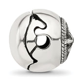 Sterling Silver Reflections Round Star Compass Hinged Bead